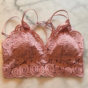 Victoria's Secret Lace Bralette in Dusty Rose